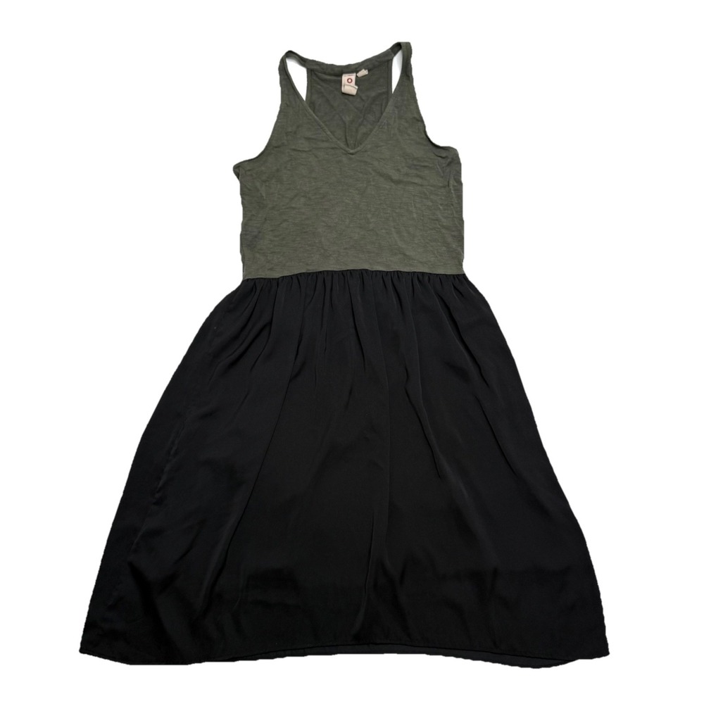 Dolan Anthropologie Left Coast Sienna Tank Dress Olive Green Black Size XS